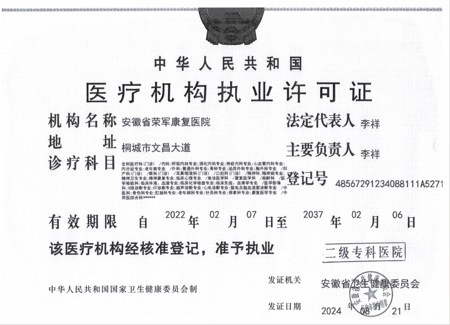 医疗执业许可证